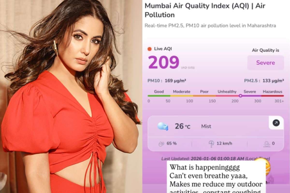 ‘सांस नहीं ले पा रही हूं’, मुंबई की जहरीली हवा पर भड़कीं हिना खान