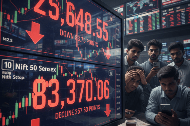 ईरान पर हमले की आशंका से भारतीय शेयर बाजार में डर, गिरावट के साथ खुले सेंसेक्स और निफ्टी