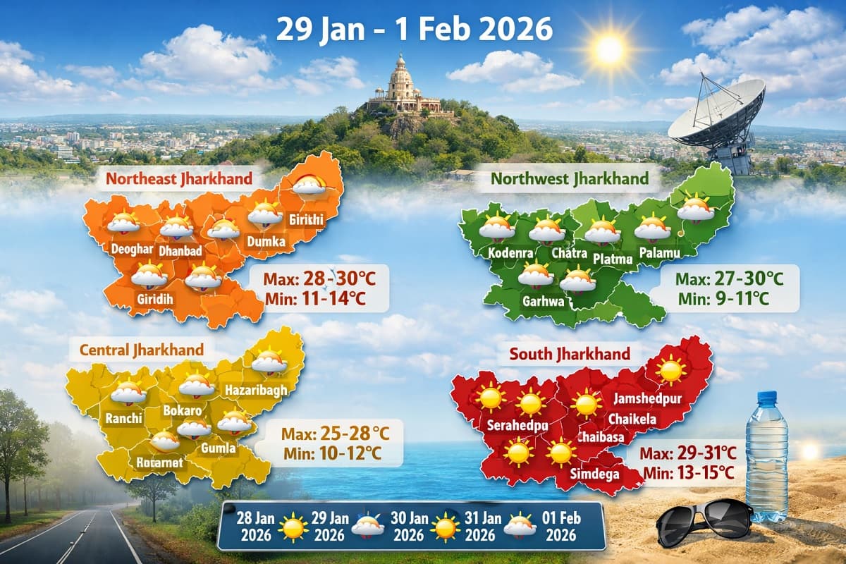 Jharkhand Weather Forcast: झारखंड में दिन में बढ़ेगी गर्मी, मगर सुबह-शाम बनी रहेगी ठंड