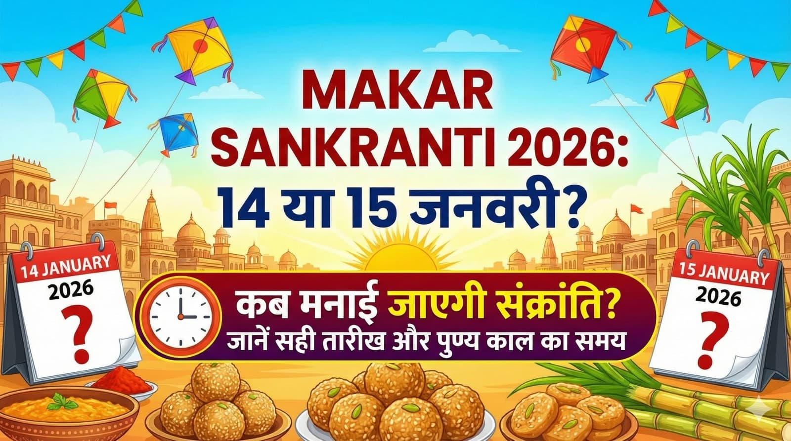 Makar Sankranti 2026: 14 या 15 जनवरी, कब मनाई जाएगी मकर संक्रांति? कंफ्यूजन दूर करें और जानें पुण्य काल का सही समय