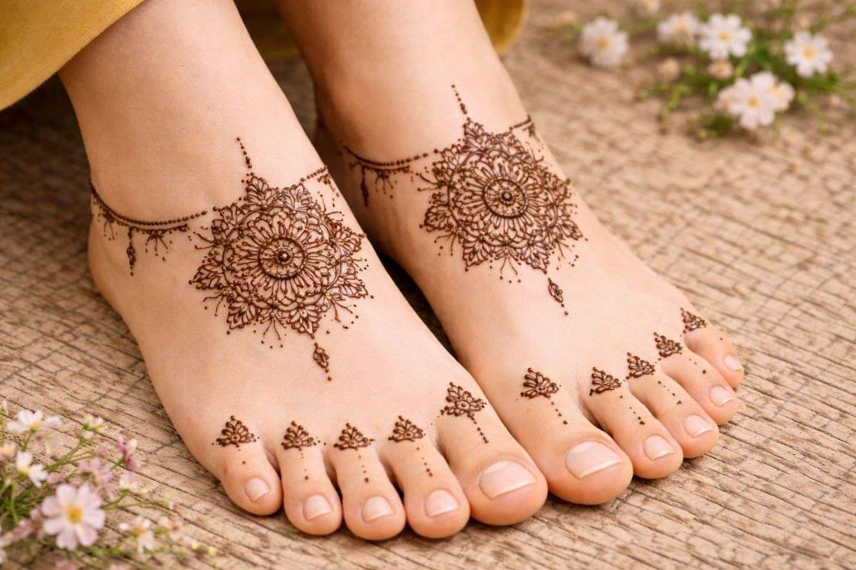 Mandala Feet Mehndi Design
