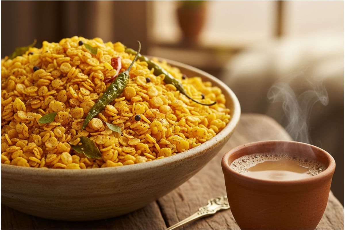 Moong Dal Namkeen Recipe: बिना तले घर पर बनाएं कुरकुरी मूंग दाल नमकीन