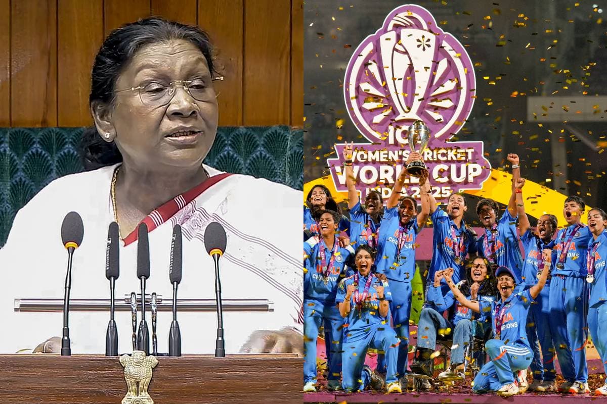 राष्ट्रपति मुर्मू ने की महिला खिलाड़ियों की तारीफ, वर्ल्ड कप जीत पर कही ये बड़ी बात राष्ट्रपति मुर्मू ने की महिला खिलाड़ियों की तारीफ, वर्ल्ड कप जीत पर कही ये बड़ी बात