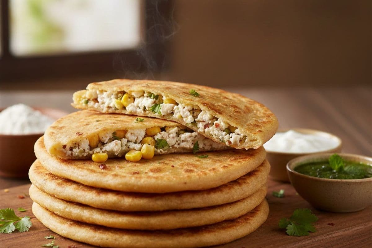 Paneer Corn Paratha: ब्रेकफास्ट में ट्राई करें पनीर और कॉर्न से बना ये स्वादिष्ट पराठा