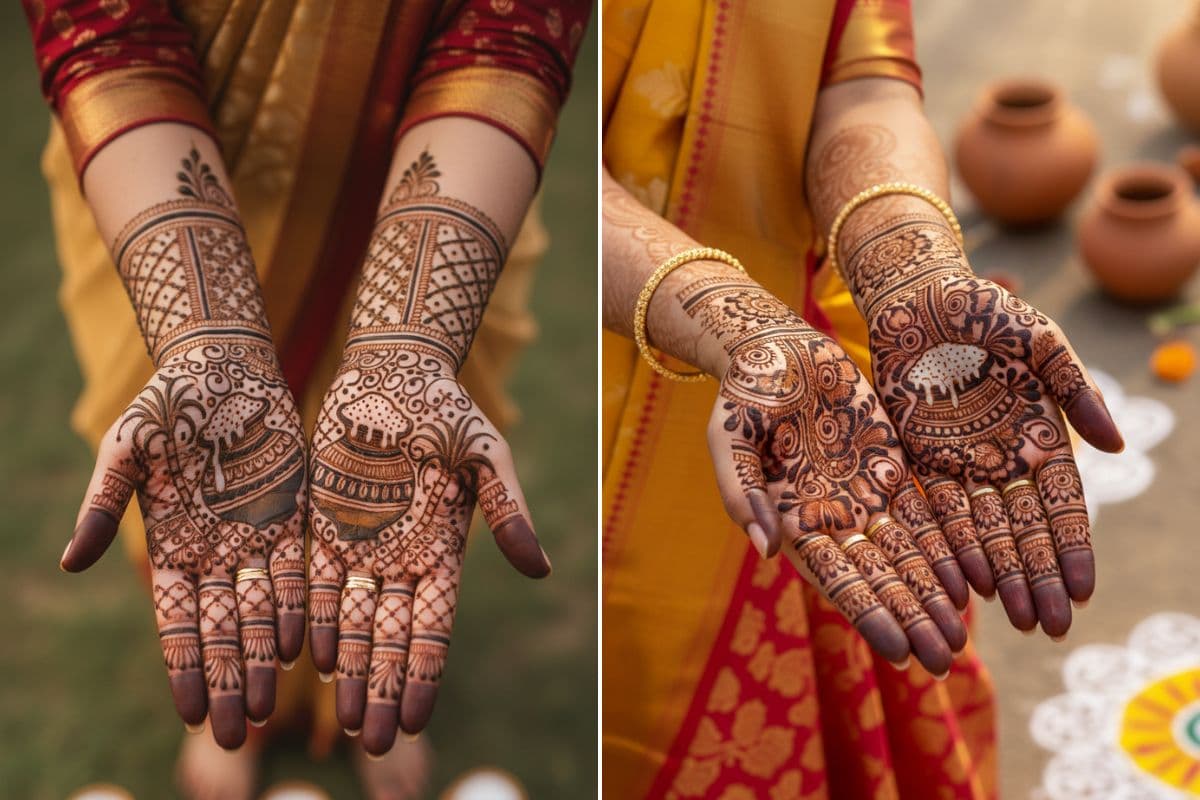Pongal Pot Mehndi Design