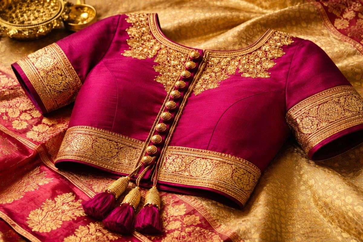 Potli button blouse
