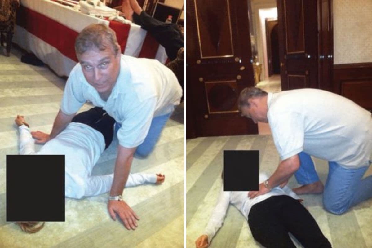 जमीन पर पड़ी लड़की, ऊपर पूर्व ब्रिटिश राजकुमार; एप्स्टीन फाइल्स की आपत्तिजनक तस्वीरें आईं सामने