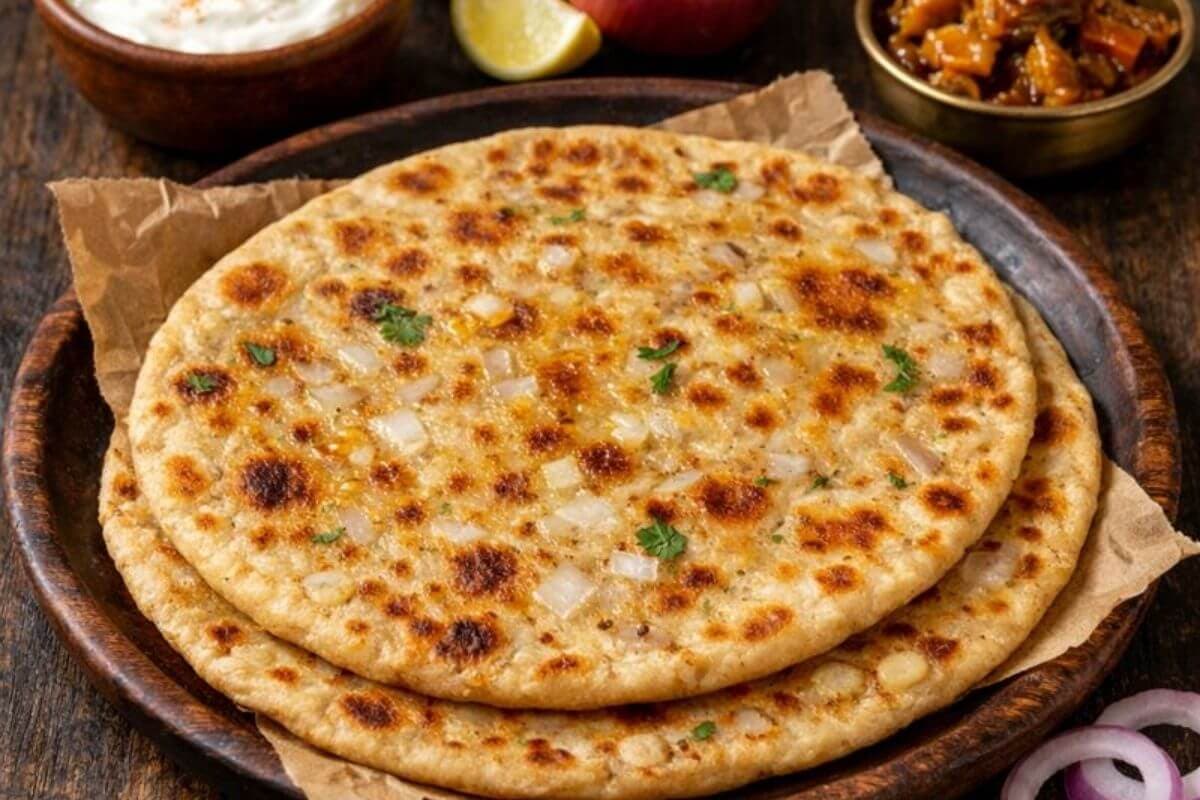 Pyaz Paratha Without Stuffing: कम सामग्री में बनेगा बिना स्टफिंग वाला लाजवाब प्याज पराठा, इस तरह से करें तैयार