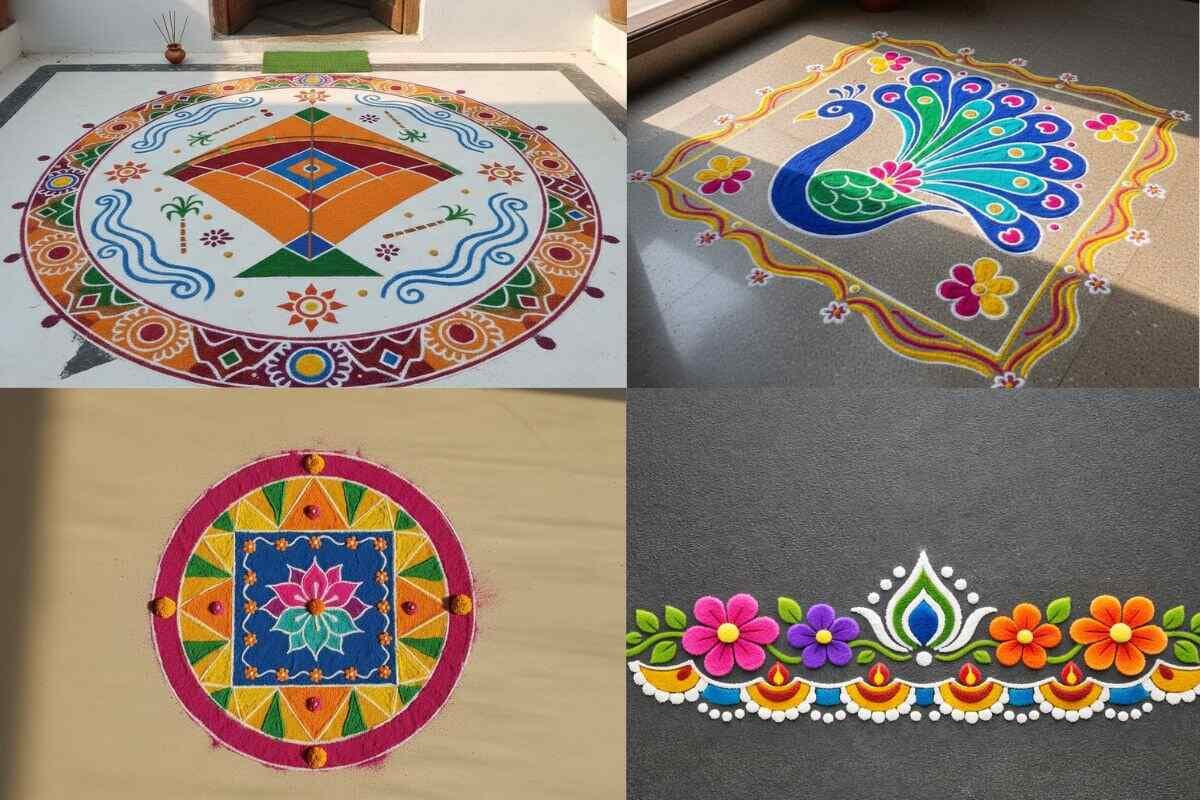 Rangoli Design For Makar Sankranti: मकर संक्रांति पर घर के आंगन या मेन डोर पर बनाएं ये सुंदर रंगोली, इन डिजाइन को करें ट्राई