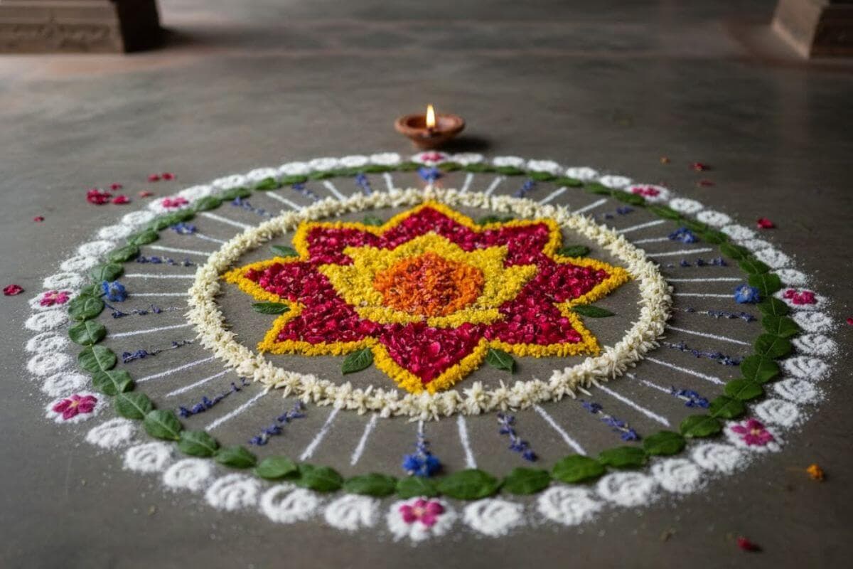 Simple Rangoli Design For Republic Day