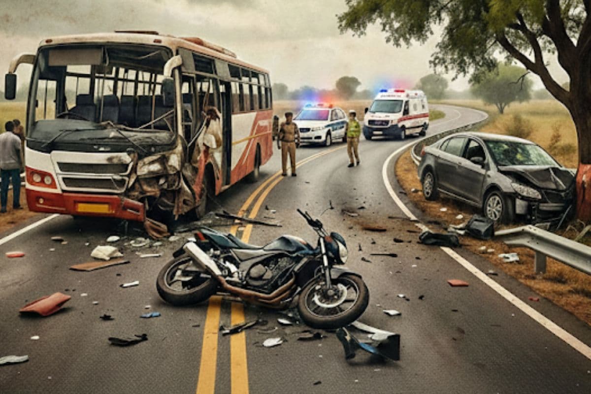 Road Accident की सांकेतिक तस्वीर: AI Image