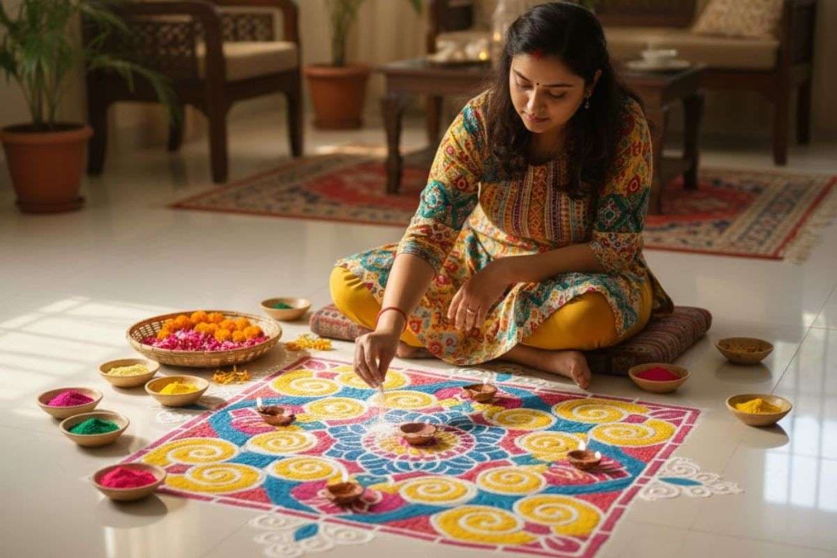 Simple Rangoli For Pongal: पोंगल फेस्टिवल पर घर के आंगन को सजाने के लिए यहां देखें सबसे सिंपल और खूबसूरत रंगोली डिजाइन