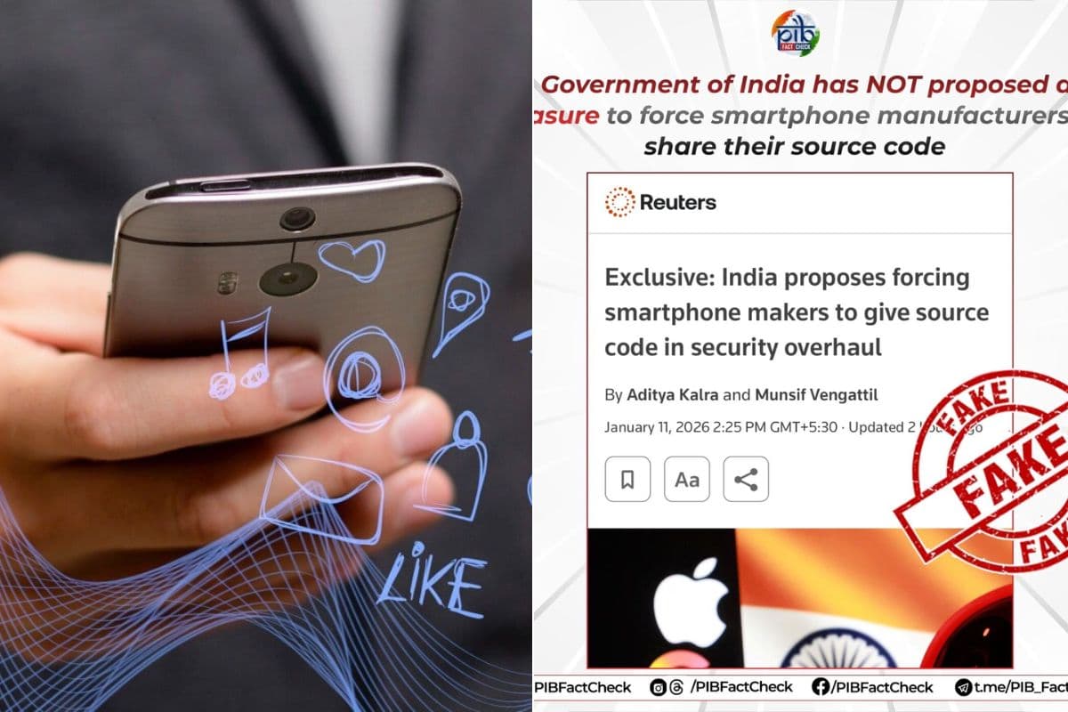 मोबाइल फोन के सोर्स कोड शेयर करने वाली रिपोर्ट निकली भ्रामक, सरकार ने PIB फैक्ट-चेक के जरिए X पर किया पोस्ट