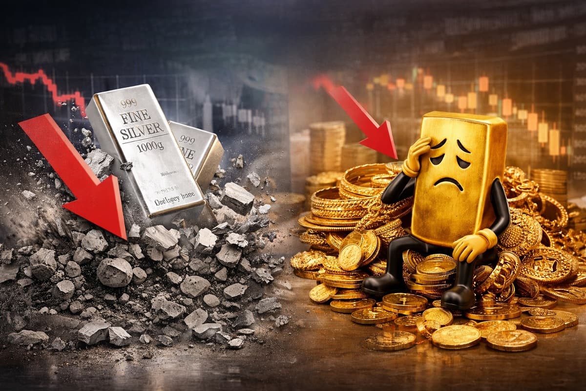 चांदी की निकल गई हवा, सोने की हेकड़ी गुम! सर्राफा बाजार में घट गया भाव