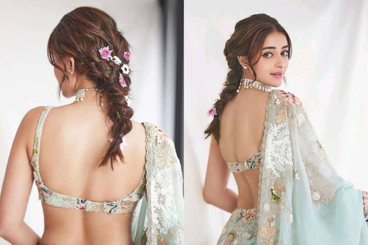 stylish ponytail hairstyle like Ananya Pandey