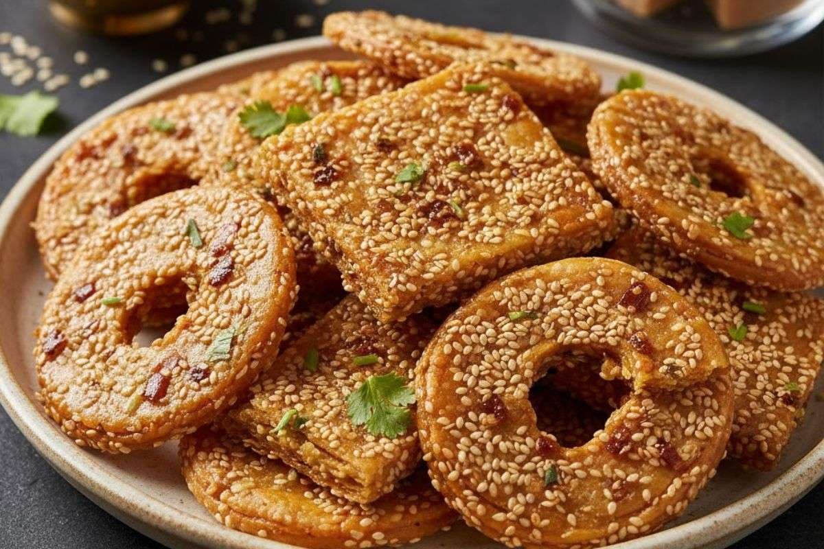 Til Gud Namkeen Mathri: स्नैक्स में चाहिए कुछ अलग तो ट्राई करें गुड़ तिल नमकीन मठरी, मिनटों में होगा तैयार