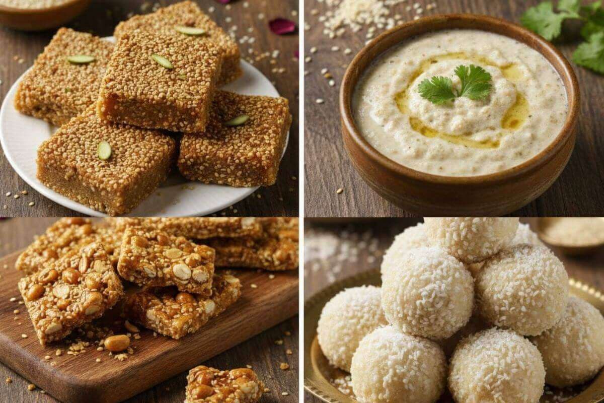 Til Recipe Ideas: ठंड के मौसम में तिल से बनाएं ये मजेदार डिशेज, ट्राई करें ये रेसिपी आइडियाज Til Recipe Ideas: ठंड के मौसम में तिल से बनाएं ये मजेदार डिशेज, ट्राई करें ये रेसिपी आइडियाज