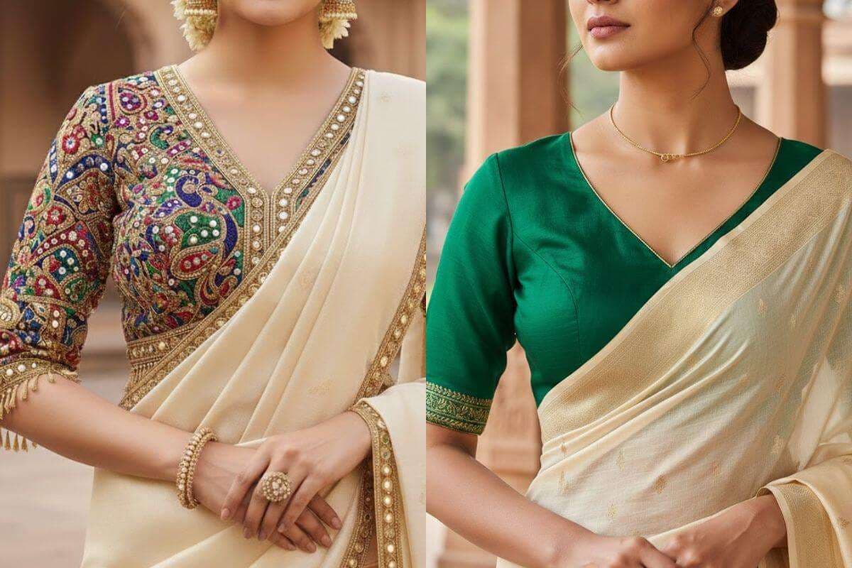 V Neck Blouse Design