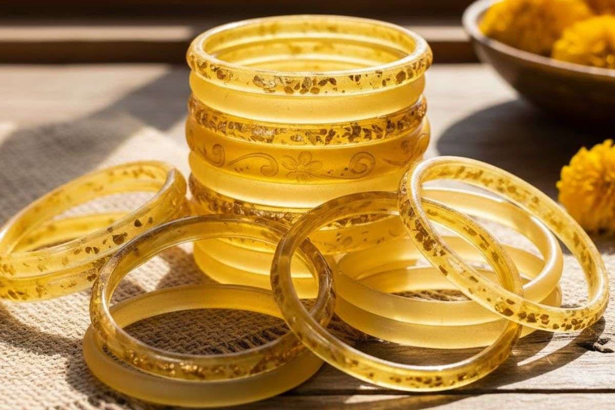 Yellow Glass Bangle