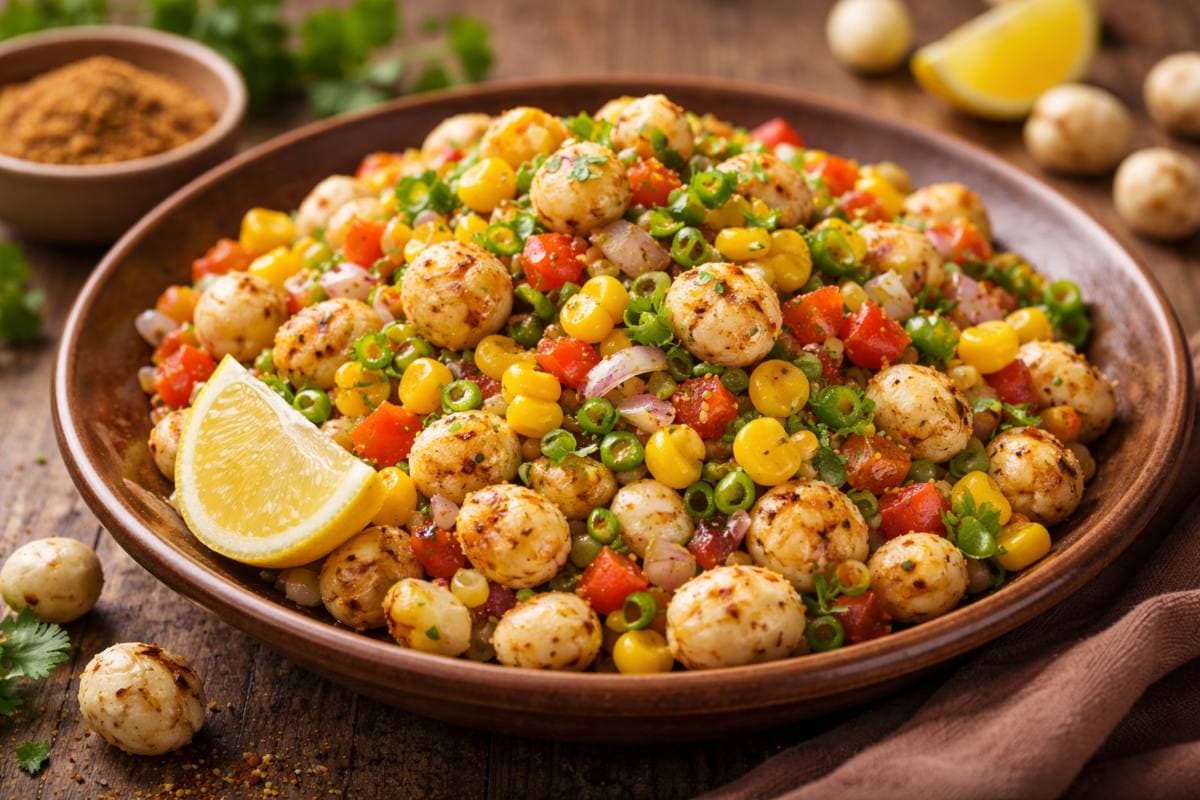 Corn Makhana Chaat: शाम की भूख बिगाड़ देती है डाइट? बाहर का जंक छोड़िए और घर पर 10 मिनट में बनाइए हेल्दी कॉर्न मखाना चाट