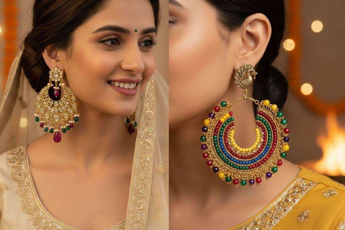 earrings design for lohri