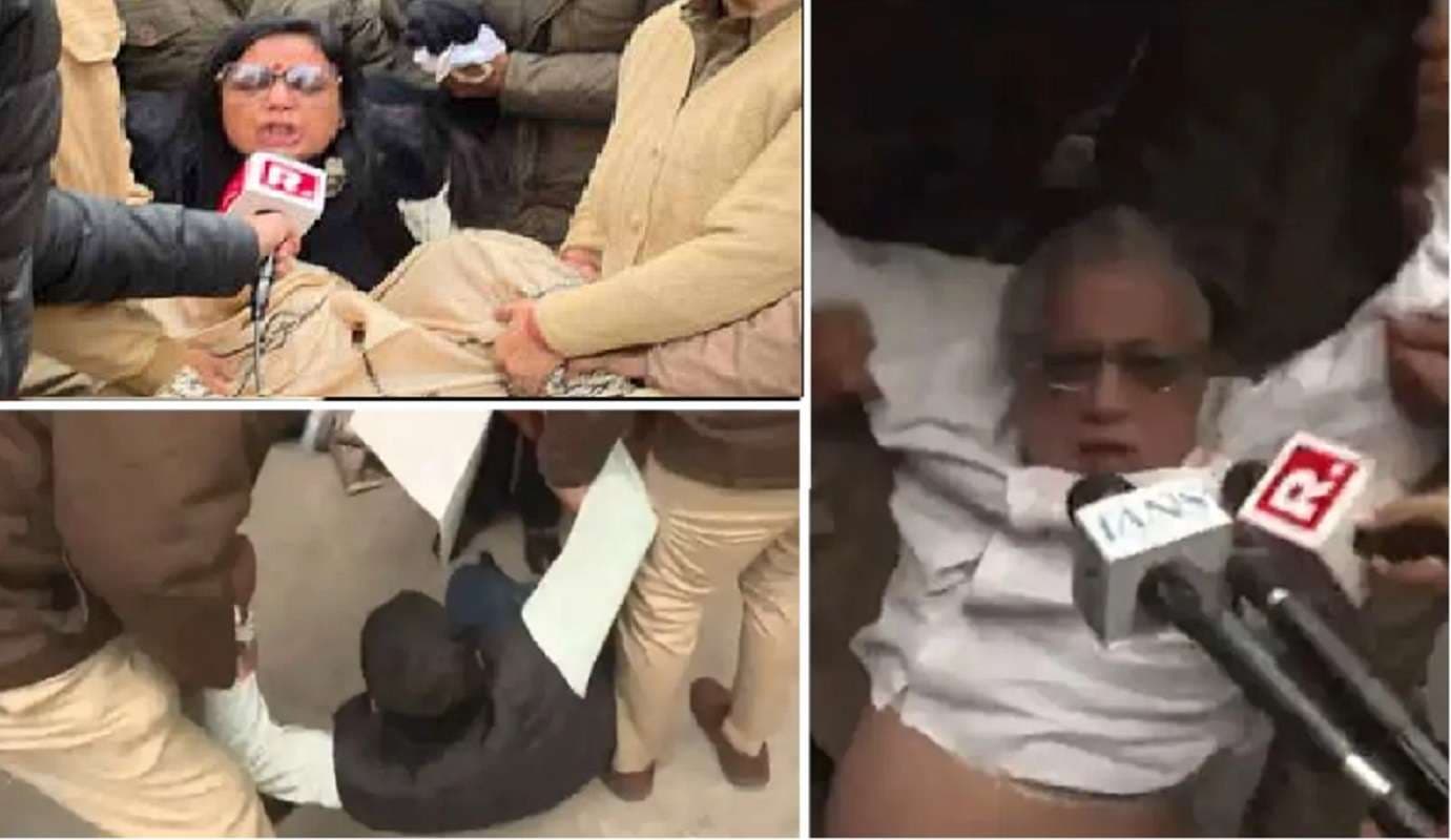 दिल्ली में गृह मंत्रालय के सामने TMC के सांसदों का हंगामा, घसीट कर थाने ले गयी पुलिस