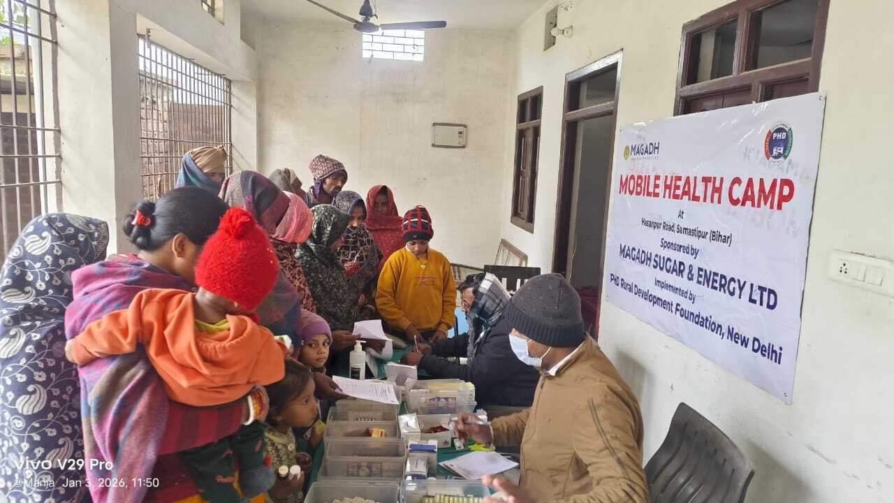Samastipur News:बिथान के सखवा में निःशुल्क स्वास्थ्य जांच शिविर आयोजित