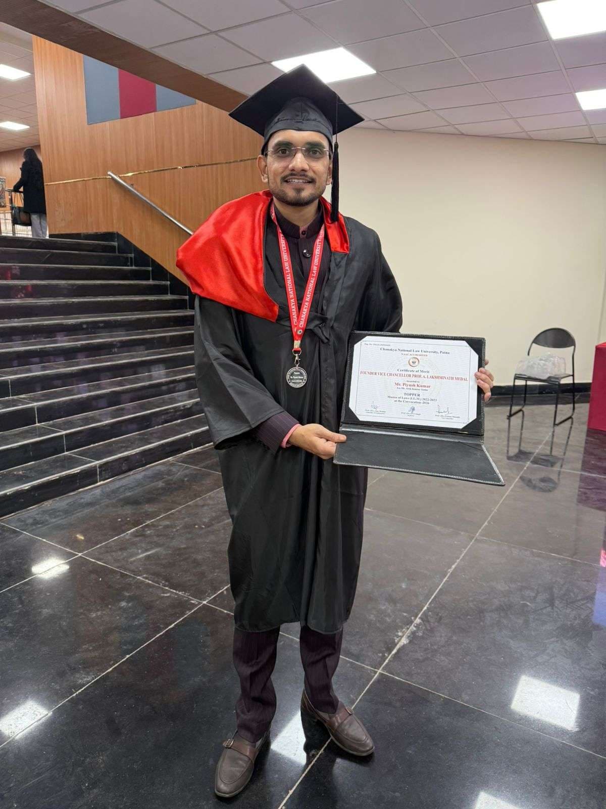 जमुई के पीयूष व निधि ने एलएलएम-एलएलबी में किया टॉप, जिले का नाम किया रोशन, सीजेआई ने किया सम्मानित