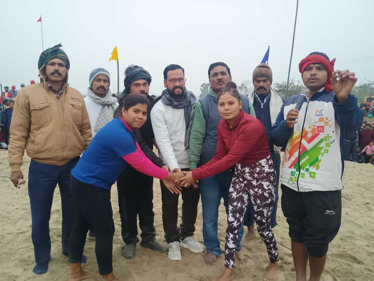 पौषी पूर्णिमा पर रामपुर लाही में अंतराज्यीय दंगल एवं मेले का शुभारंभ