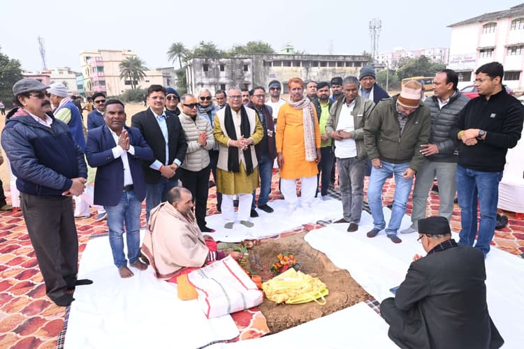 Deoghar News : देवघर पुस्तक मेले का भूमि पूजन, 23 जनवरी से होगी शुरुआत