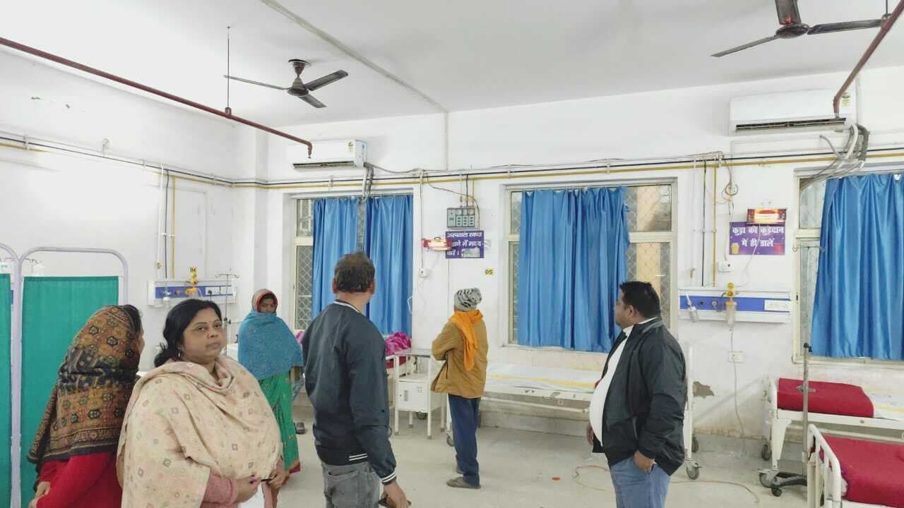 प्रसूति वार्ड सहित अन्य वार्ड में लगाया गया रूम हीटर