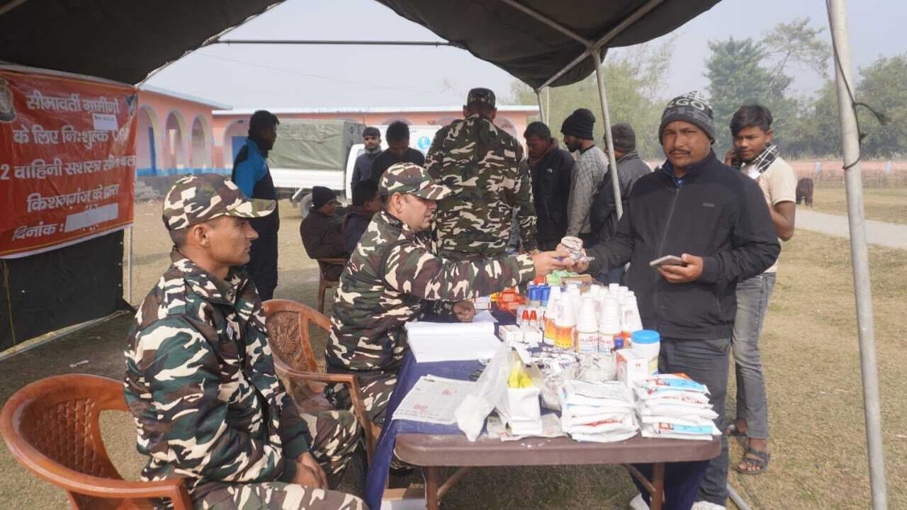 एसएसबी द्वारा पशु चिकित्सा शिविर का आयोजन