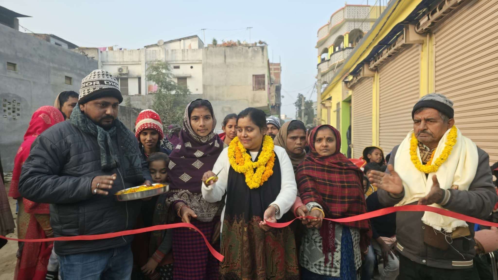 85 लाख रूपये की लागत से बनी नवनिर्मित सड़क का नगर सभापति ने किया उदघाटन