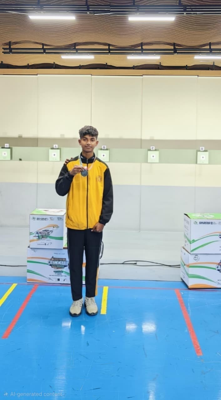 एसजीएफआइ शूटिंग चैंपियनशिप में खूंटी के रचित को रजत पदक