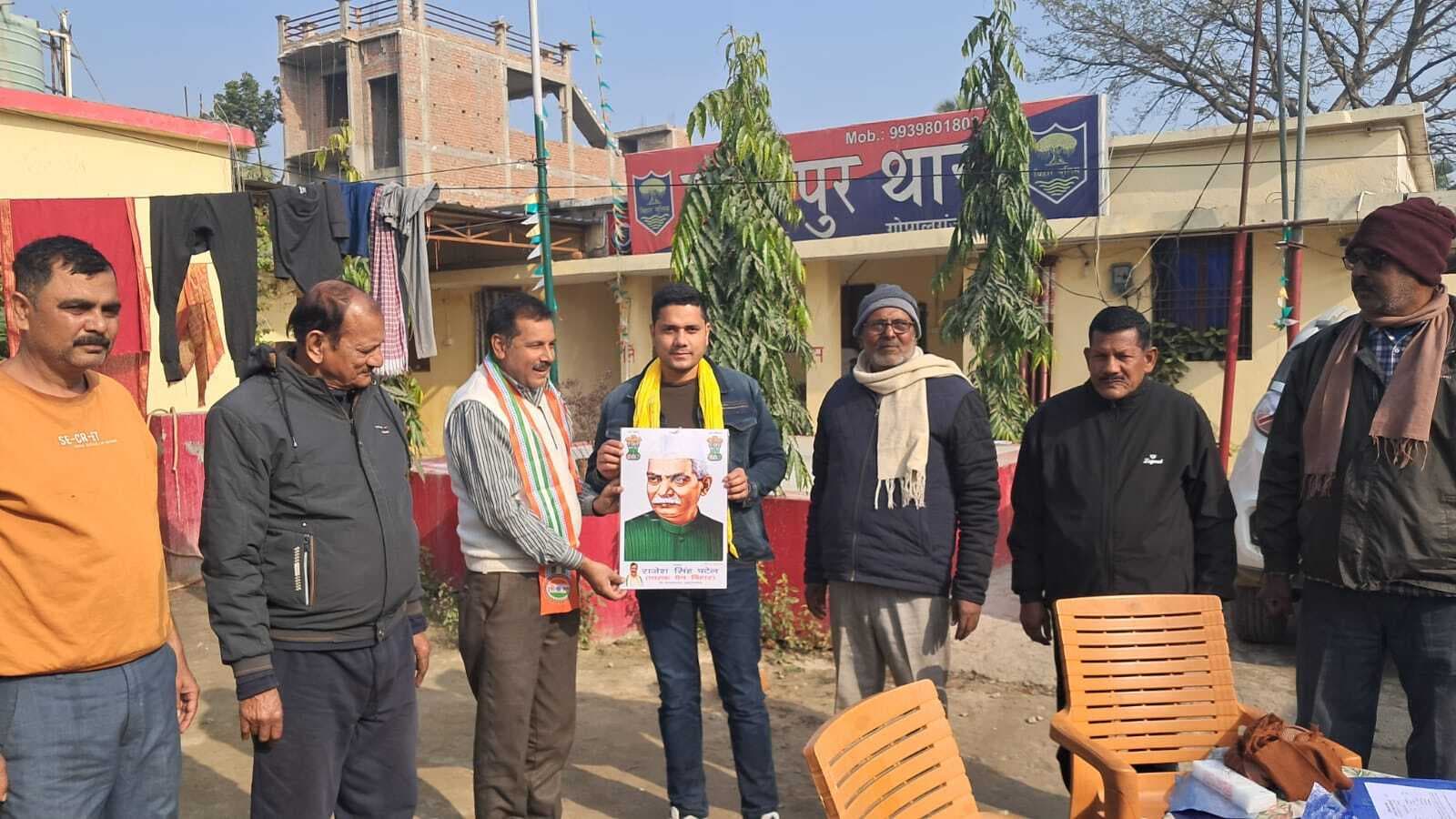 माधोपुर थाने में नये थानाध्यक्ष का लोगों ने किया स्वागत