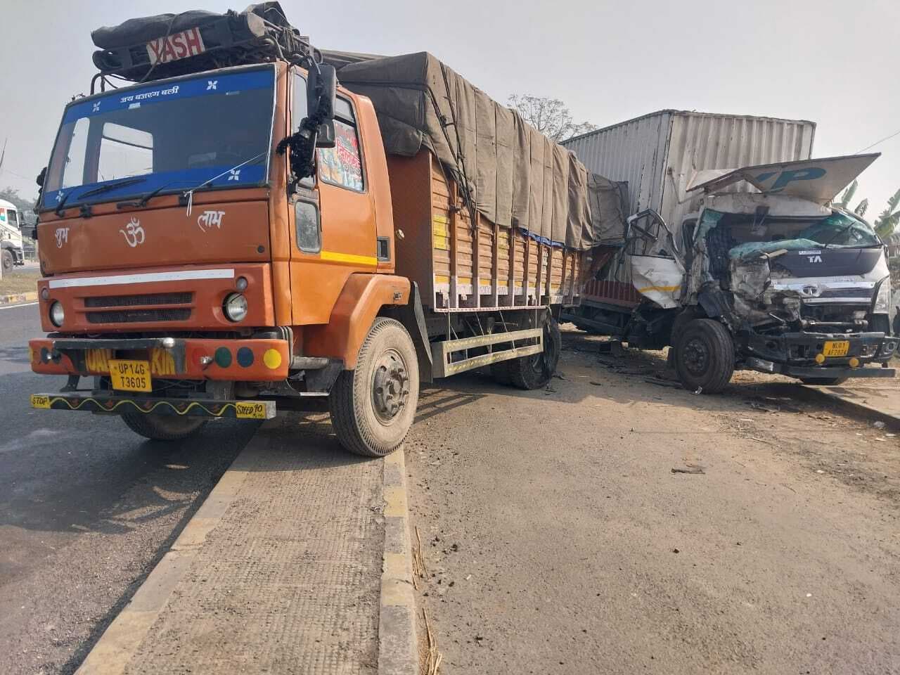 कंटेनर ने साइकिल सवार को मारी ठोकर, चालक सहित दो जख्मी