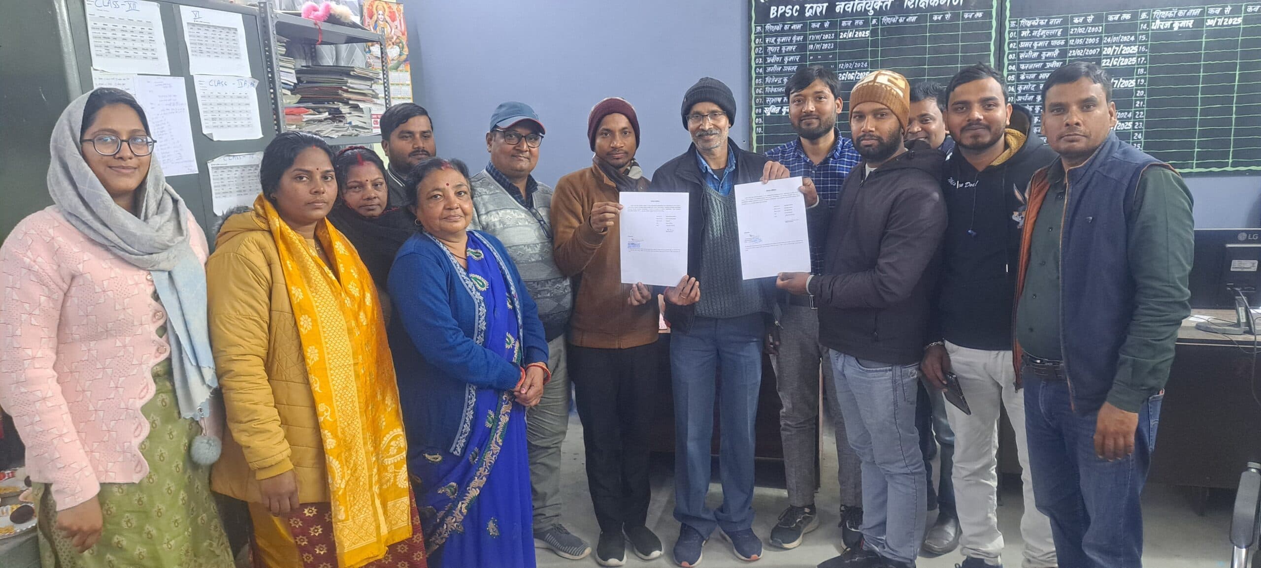 उमावि चैनपुर में दो शिक्षकों ने किया योगदान