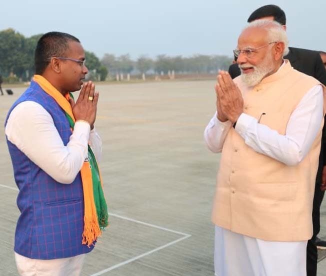 भाजपा मंडल अध्यक्ष ने प्रधानमंत्री का किया स्वागत
