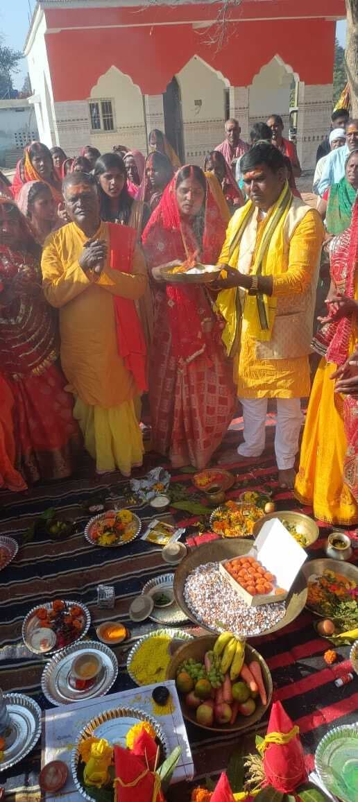 प्राण प्रतिष्ठा महायज्ञ को लेकर भूमि पूजन सह ध्वजारोहण