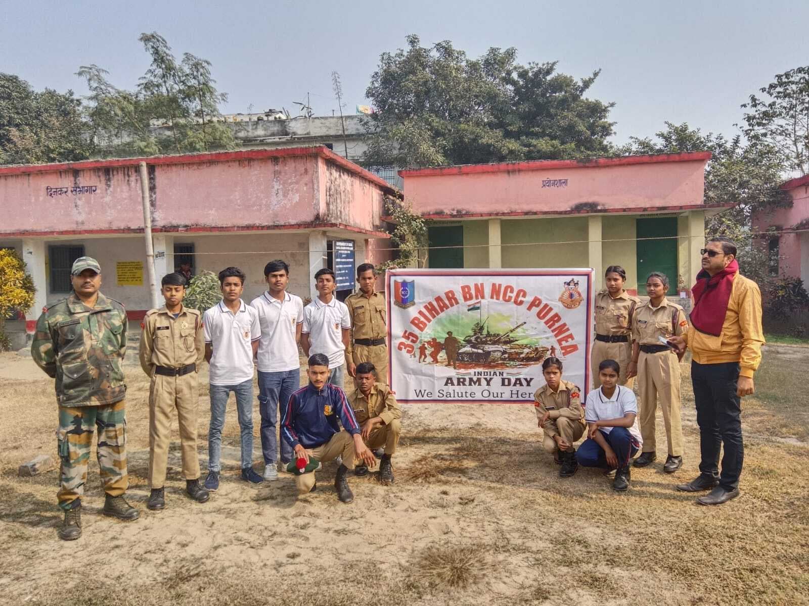 द्विजदेनी हाईस्कूल में मनाया सेना दिवस