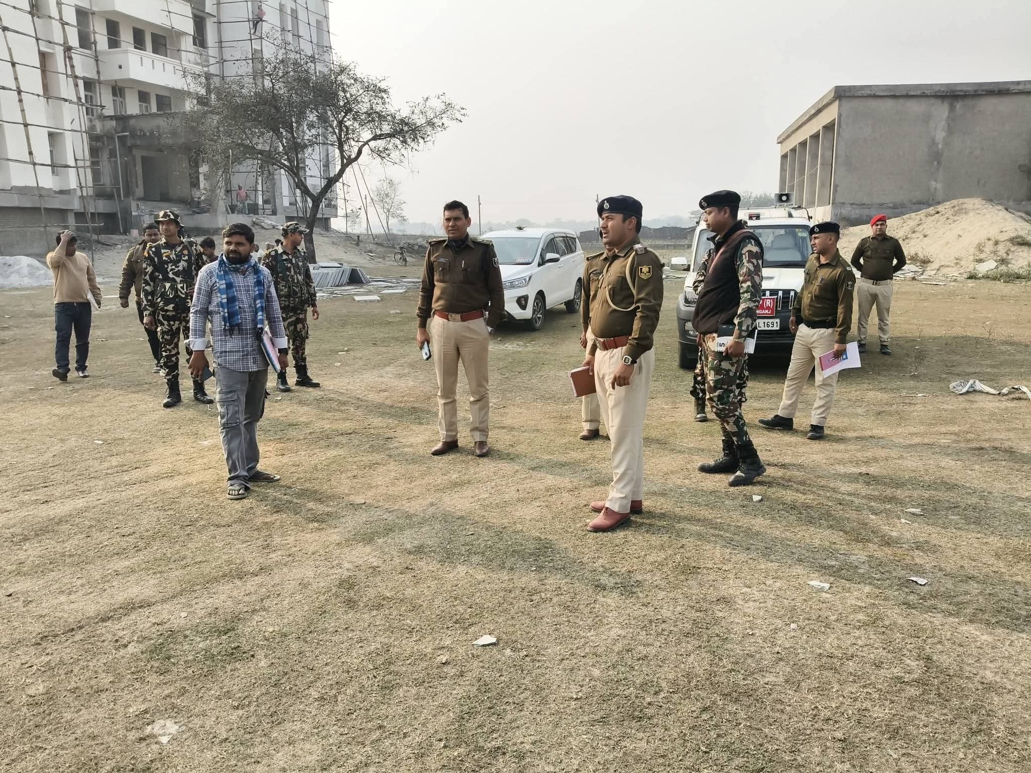 एसपी ने नव निर्माणाधीन पुलिस लाइन का किया निरीक्षण
