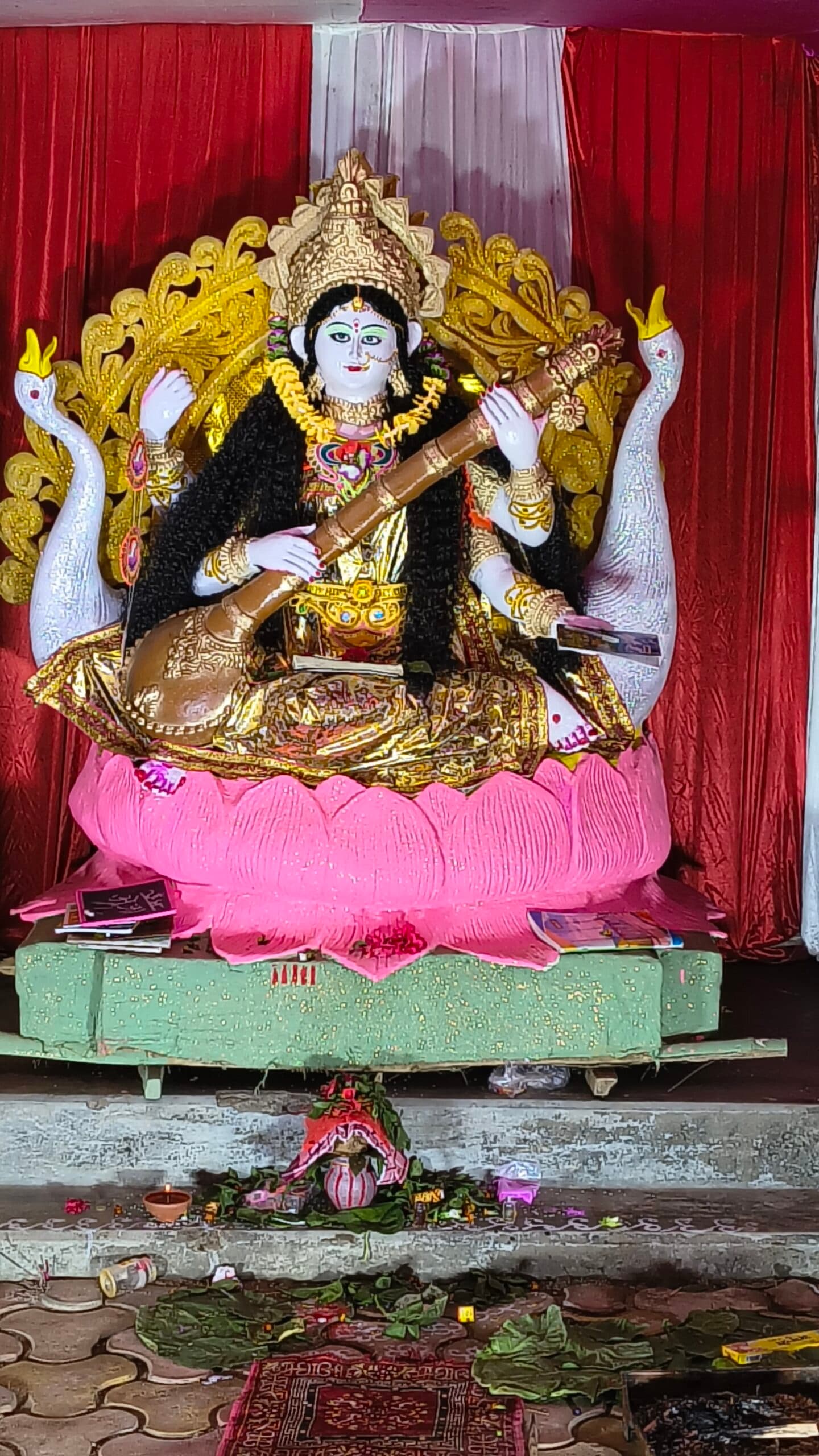 हर्षोल्लास की गयी मां सरस्वती की पूजा