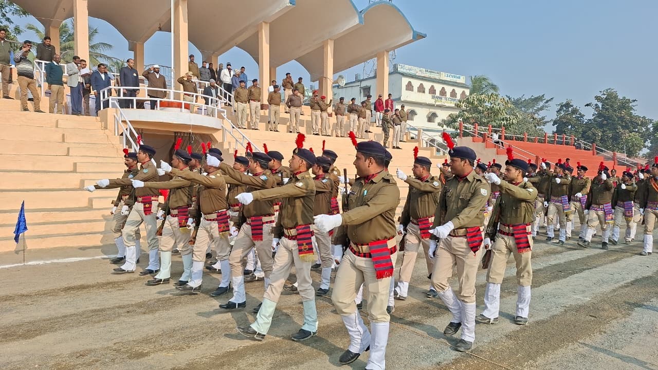 गांधी मैदान में गणतंत्र दिवस समारोह को लेकर हुआ फुल ड्रेस रिहर्सल