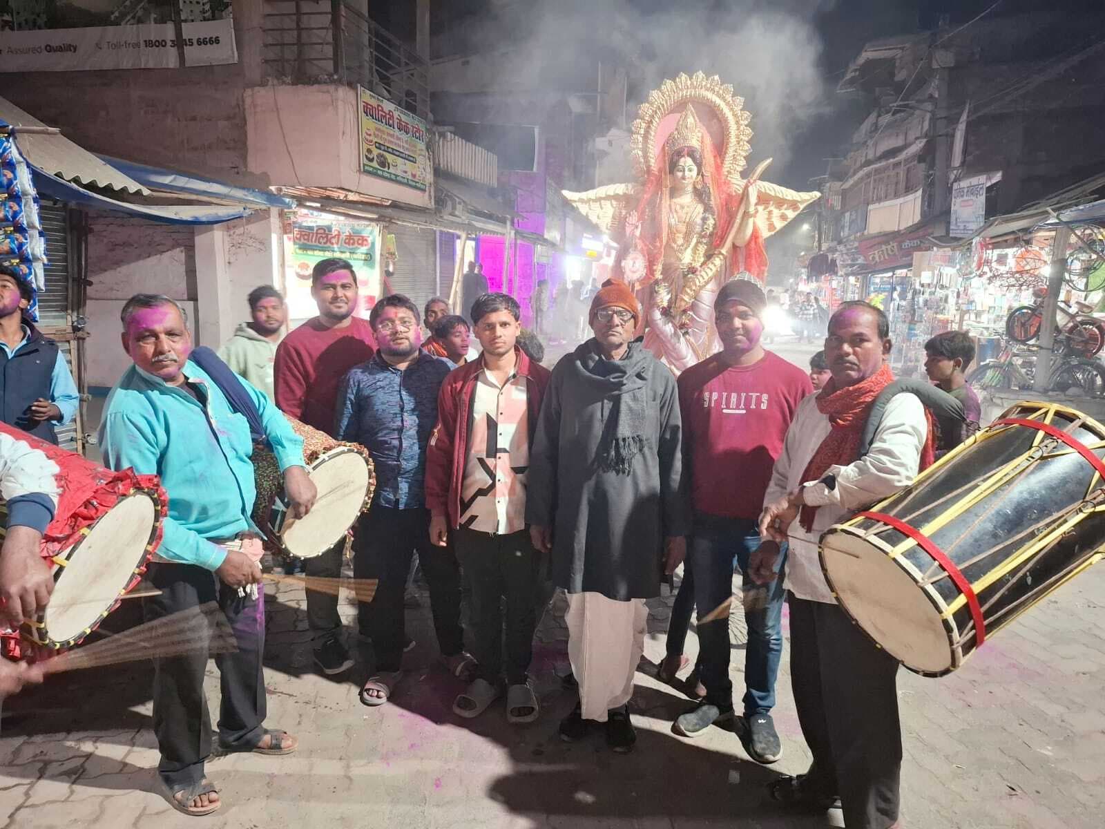 मनिहारी में सरस्वती प्रतिमा का हुआ विसर्जन