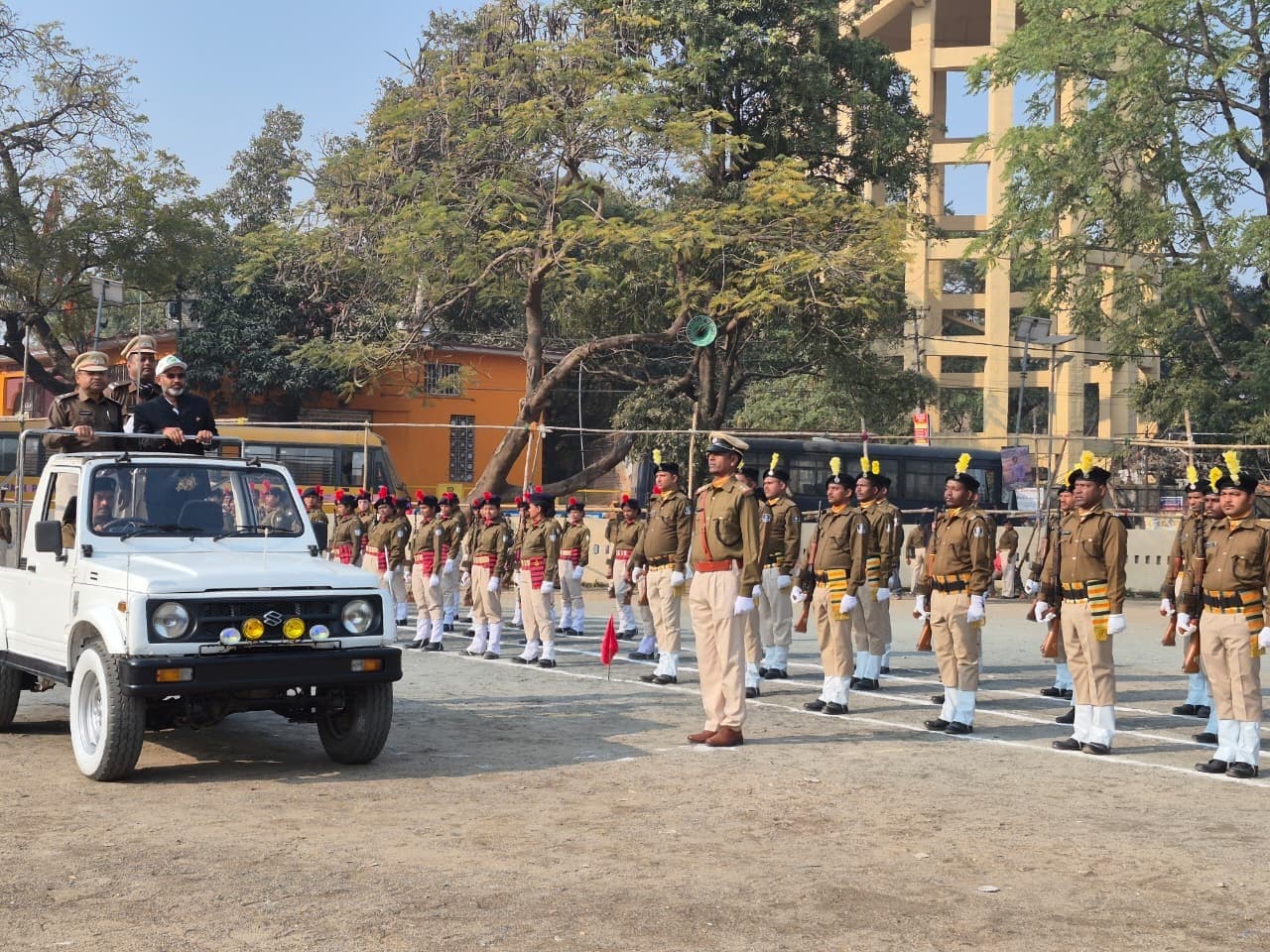 Giridih news :गणतंत्र दिवस मुख्य को ले हुआ फुल ड्रेस रिहर्सल