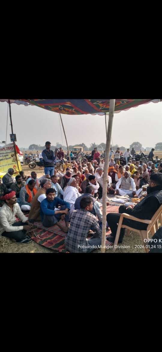 नदी बचाने को लेकर दसवें दिन भी किसानों का धरना जारी