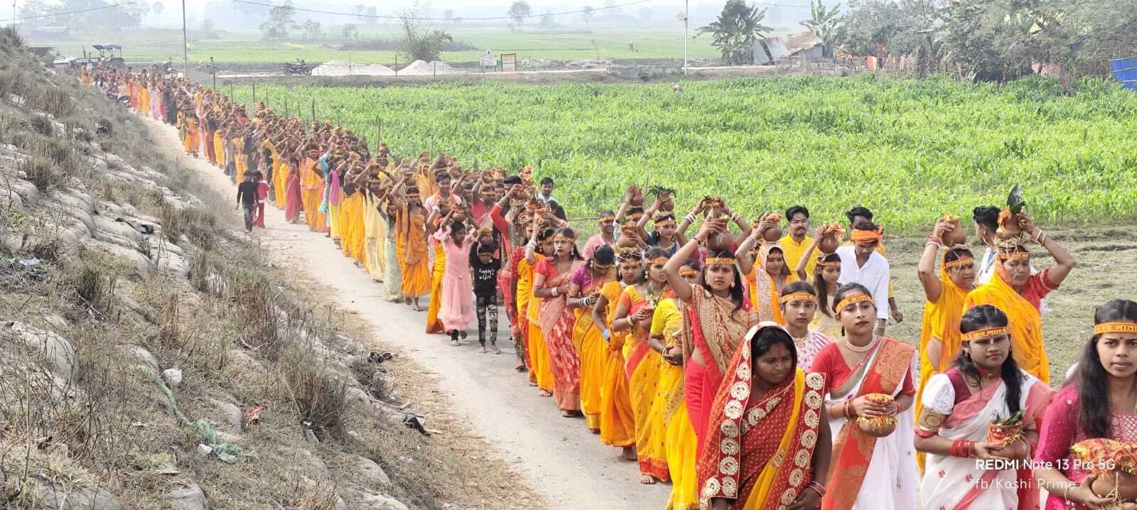 कीर्तन सह अष्टयाम को लेकर काली मंदिर परिसर से निकाली गयी भव्य कलश यात्रा