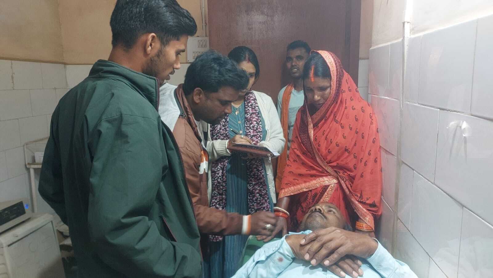 बावनबीघा में दो बाइकों की टक्कर, एक व्यक्ति जख्मी