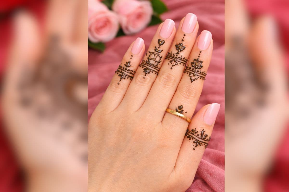 finger styel mehndi design