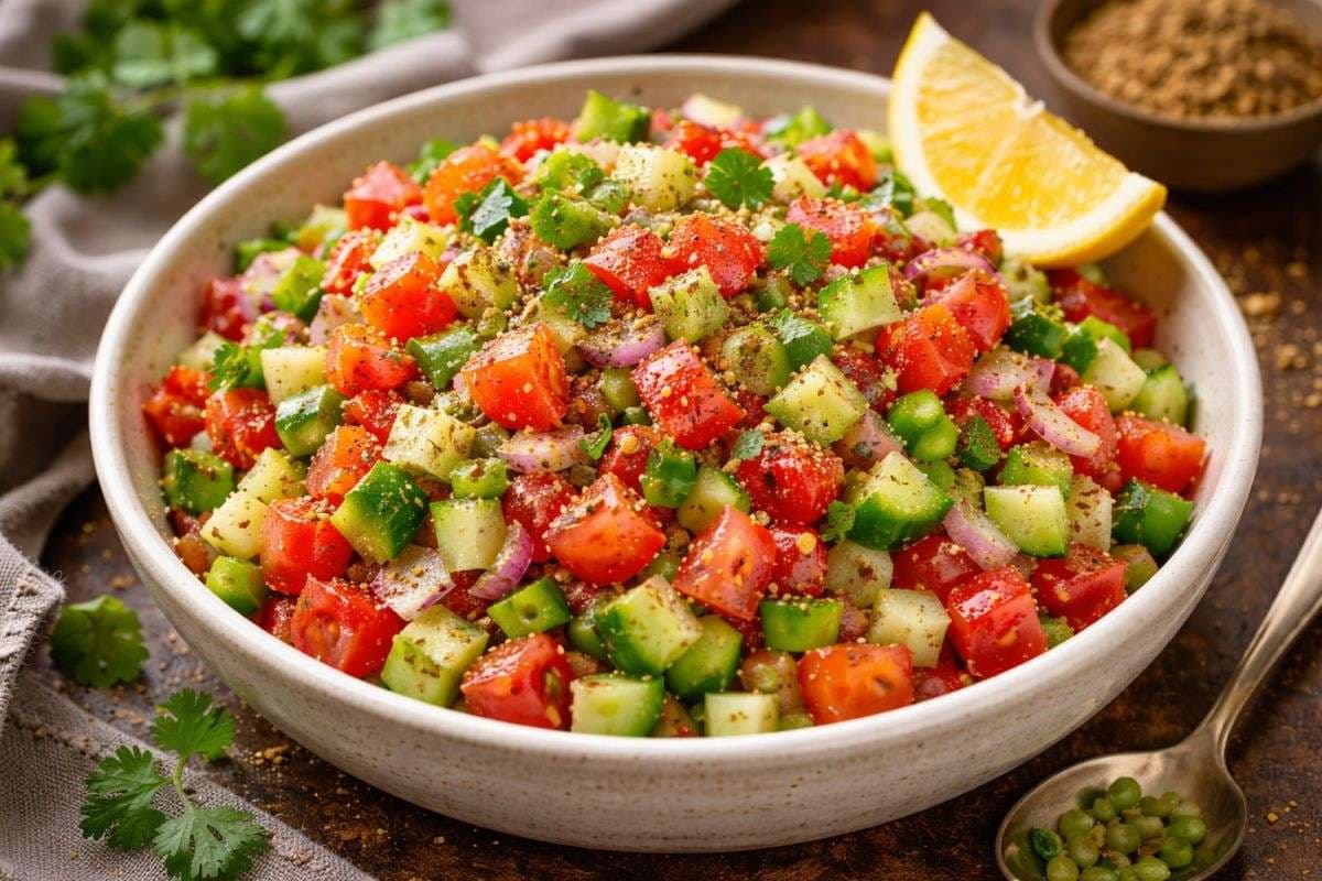 Indian Kachumber Salad Recipe: अचानक आए मेहमानों को करना है खुश, तो तुरंत तैयार करें ये झटपट बनने वाला सलाद Indian Kachumber Salad Recipe: अचानक आए मेहमानों को करना है खुश, तो तुरंत तैयार करें ये झटपट बनने वाला सलाद
